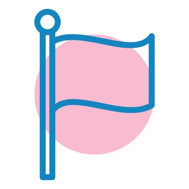 Bayrak. Web simgesi vektör illüstrasyonu