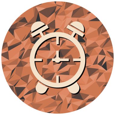 Çalar saat simgesi. Web için düz zaman izleme vektör simgeleri çizimi