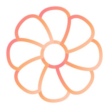 Çiçek açmış. Web simgesi basit illüstrasyon