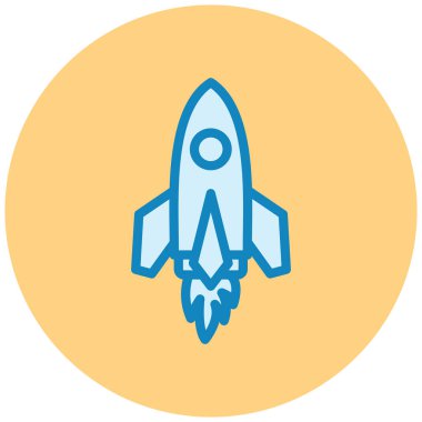 roket vektör renk simgesi