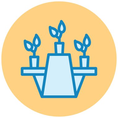 Bitki. Web simgesi basit illüstrasyon