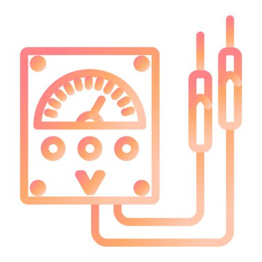 Voltmetre modern ikon vektör çizimi 