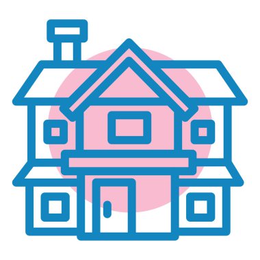 Ev. Web simgesi basit illüstrasyon