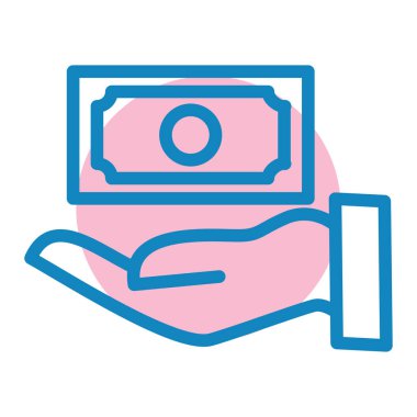 Para için. Web simgesi basit illüstrasyon