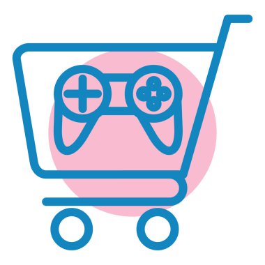 Av köpekli alışveriş arabası. Basit tasarım