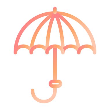 şemsiye simgesi vektör illüstrasyonu