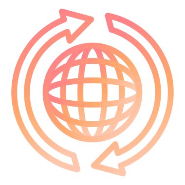 Dünya çapında modern ikon vektör illüstrasyonu 