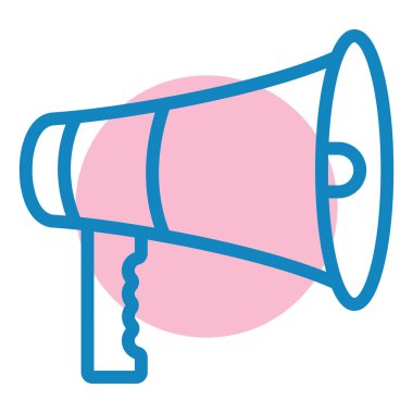 Megafon. Web simgesi basit illüstrasyon