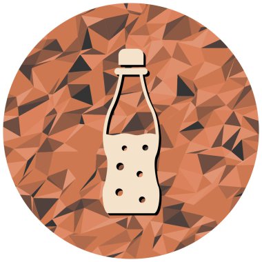 Bir şişe soda ikonu. vektör illüstrasyonu