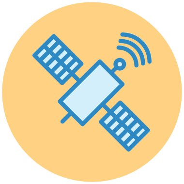 Uydu. Web simgesi basit illüstrasyon