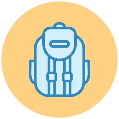 Sırt çantası. Web simgesi basit illüstrasyon