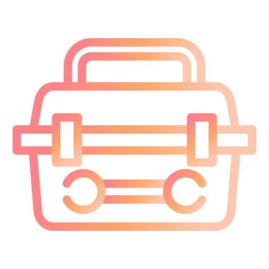 Alet çantası. Web simgesi basit illüstrasyon