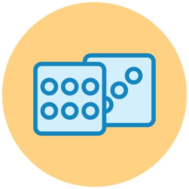 Zar düz vektör simgesi