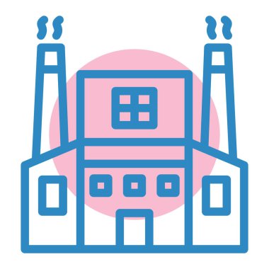 Fabrika. Web simgesi basit illüstrasyon