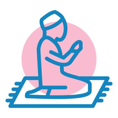 Dua et. Web simgesi basit illüstrasyon