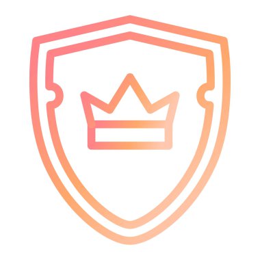 Kalkan. Web simgesi basit illüstrasyon 