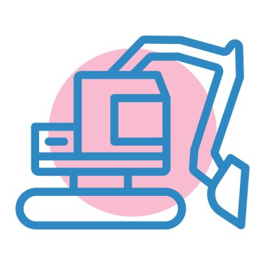 Kazı simgesi, vektör illüstrasyonu basit tasarım