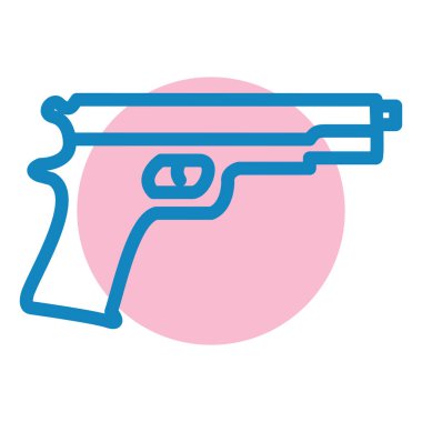 Bir silah simgesinin vektör illüstrasyonu