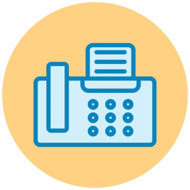 faks. Web simgesi basit illüstrasyon