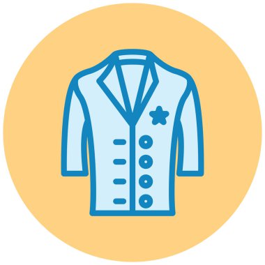 Ceket. Web simgesi basit illüstrasyon