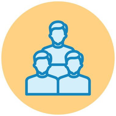 grup insan düz vektör simgesi