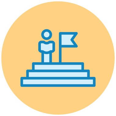 Podyum. Web simgesi basit illüstrasyon