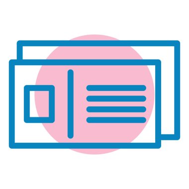 Bilet. Web simgesi basit illüstrasyon