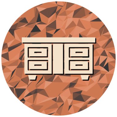 Mobilya. Web simgesi basit illüstrasyon