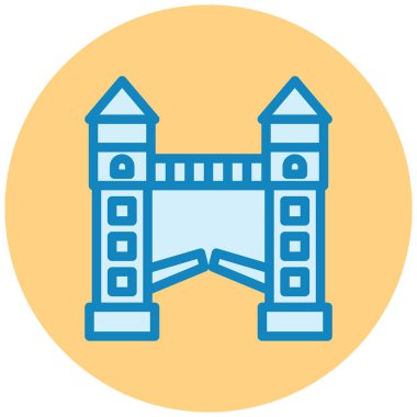 Bina. Web simgesi basit illüstrasyon