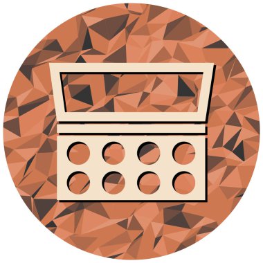 Bir oyun simgesinin düz dizaynının vektör çizimi