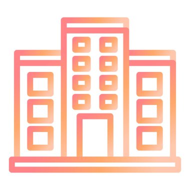 Bina. Web simgesi basit illüstrasyon