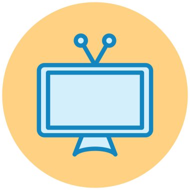 Televizyon. Web simgesi basit illüstrasyon
