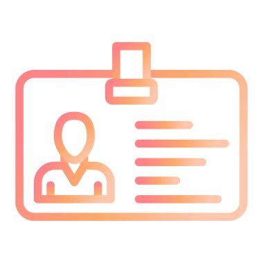  Kimlik kartı modern simge vektör illüstrasyonu