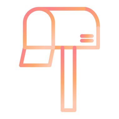 Posta kutusu simgesi. Web için basit tuvalet makinesi vektör simgeleri çizimi