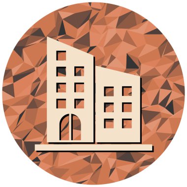 Bina. Web simgesi basit illüstrasyon