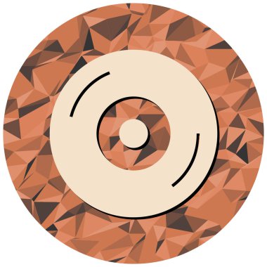 Dairesel bir simgenin vektör illüstrasyonu