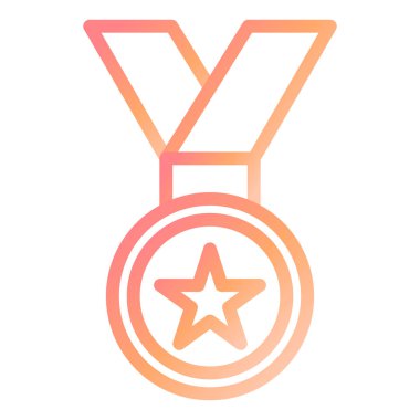 Madalya. Web simgesi basit illüstrasyon