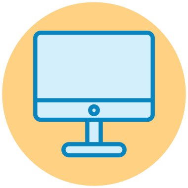 Bilgisayar. Web simgesi basit illüstrasyon