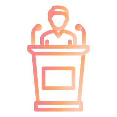 Konferans. Web simgesi basit illüstrasyon