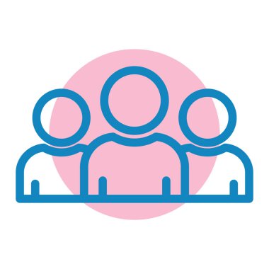 İnsanlar ince çizgi simgesini yönetir