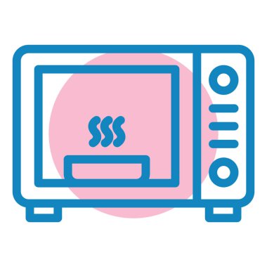 mikrodalga fırın düz vektör simgesi