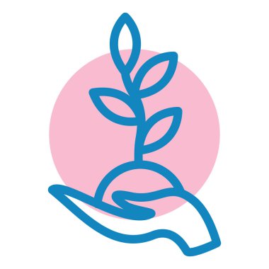 Bitki. Web simgesi basit illüstrasyon