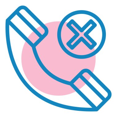 Telefon yok. Web simgesi basit illüstrasyon