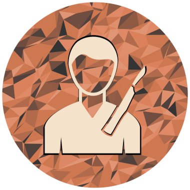 Çemberdeki bir adamın vektör çizimi