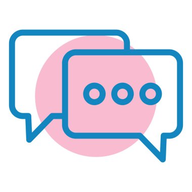 Sohbet kabarcığı vektör illüstrasyonu