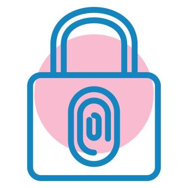 Kilit. Web simgesi basit illüstrasyon