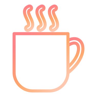 Kahve. Web simgesi basit illüstrasyon 