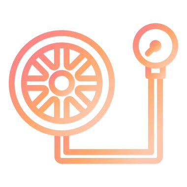 Lastik Metre modern simge vektör illüstrasyonu 