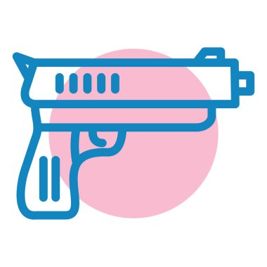 Silah. Web simgesi basit illüstrasyon