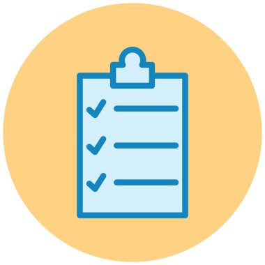 Kontrol listesi. Web simgesi basit tasarım